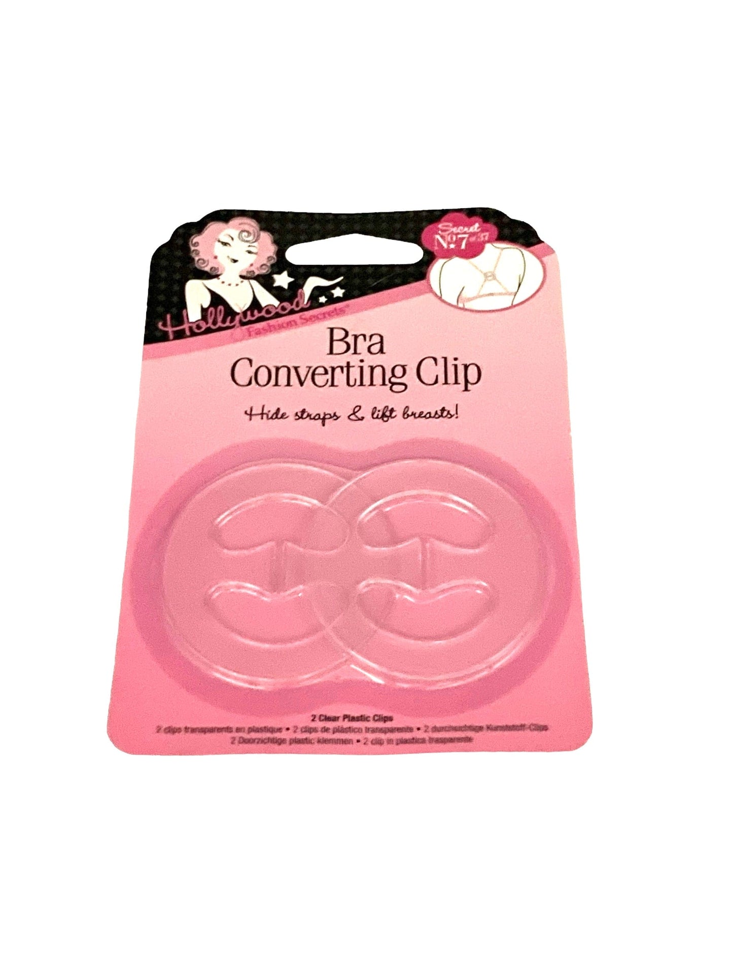 Bra Converting Clip Clear Hollywood Fashion 2pk