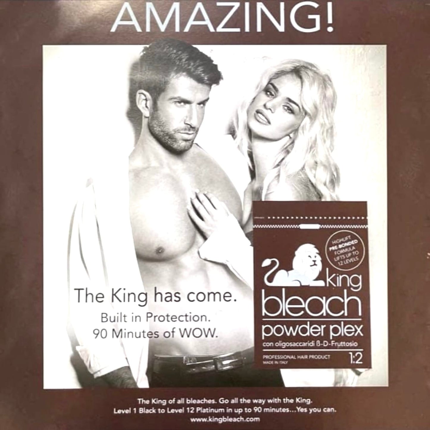 Hair Bleach The King Bleach Blue Powder With Plex 12 Level Lift 2 lb Bleach