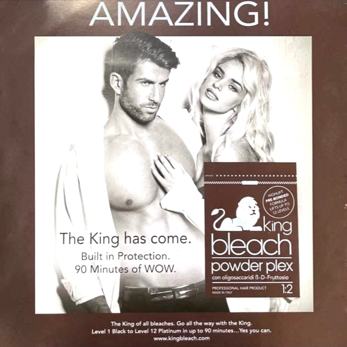 Hair Bleach The King Bleach Blue Powder With Plex 12 Level Lift 2 lb Bleach