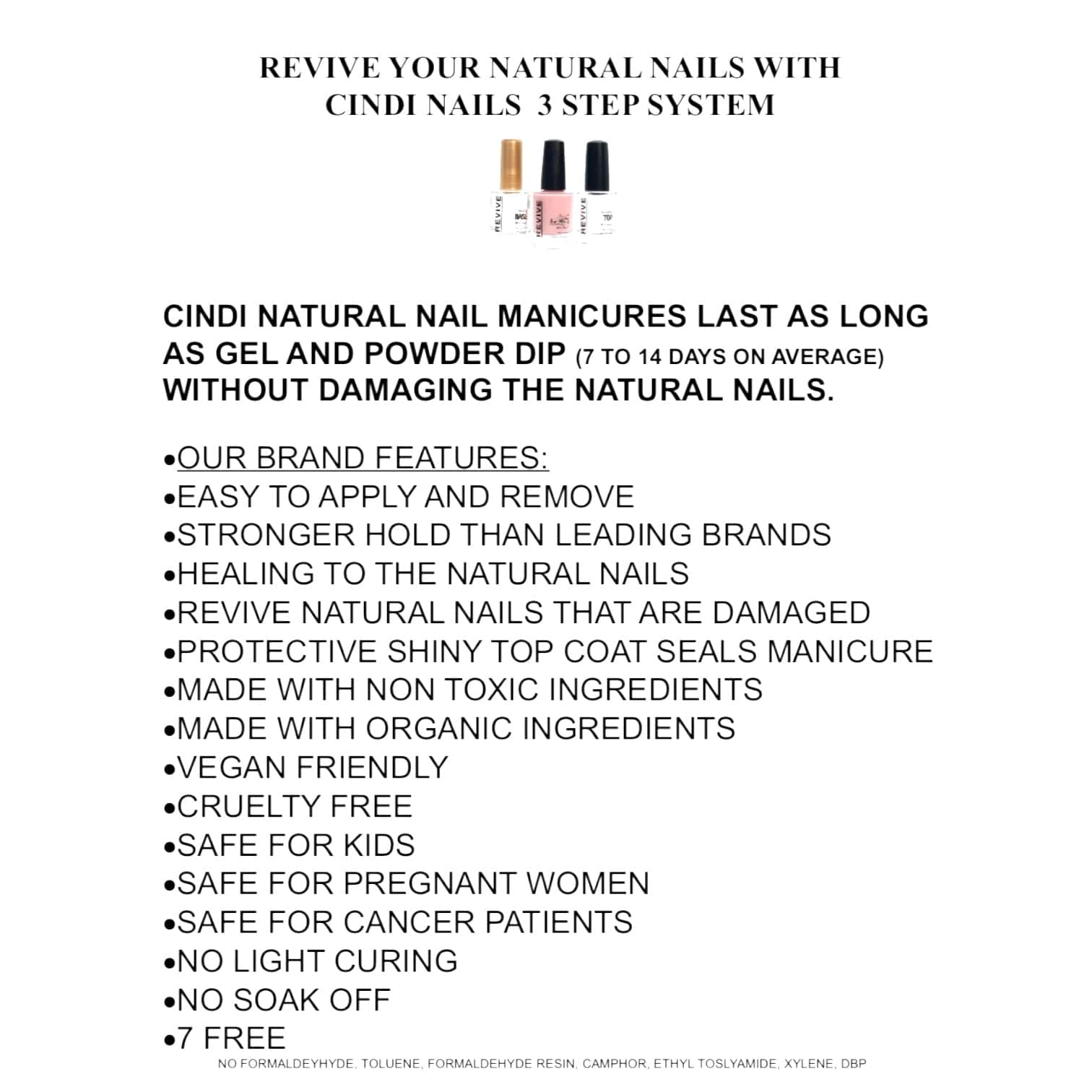 Cindi Revive Natural Organic Ingredients Nail Polish Collection 81 Variants Nail Polishes