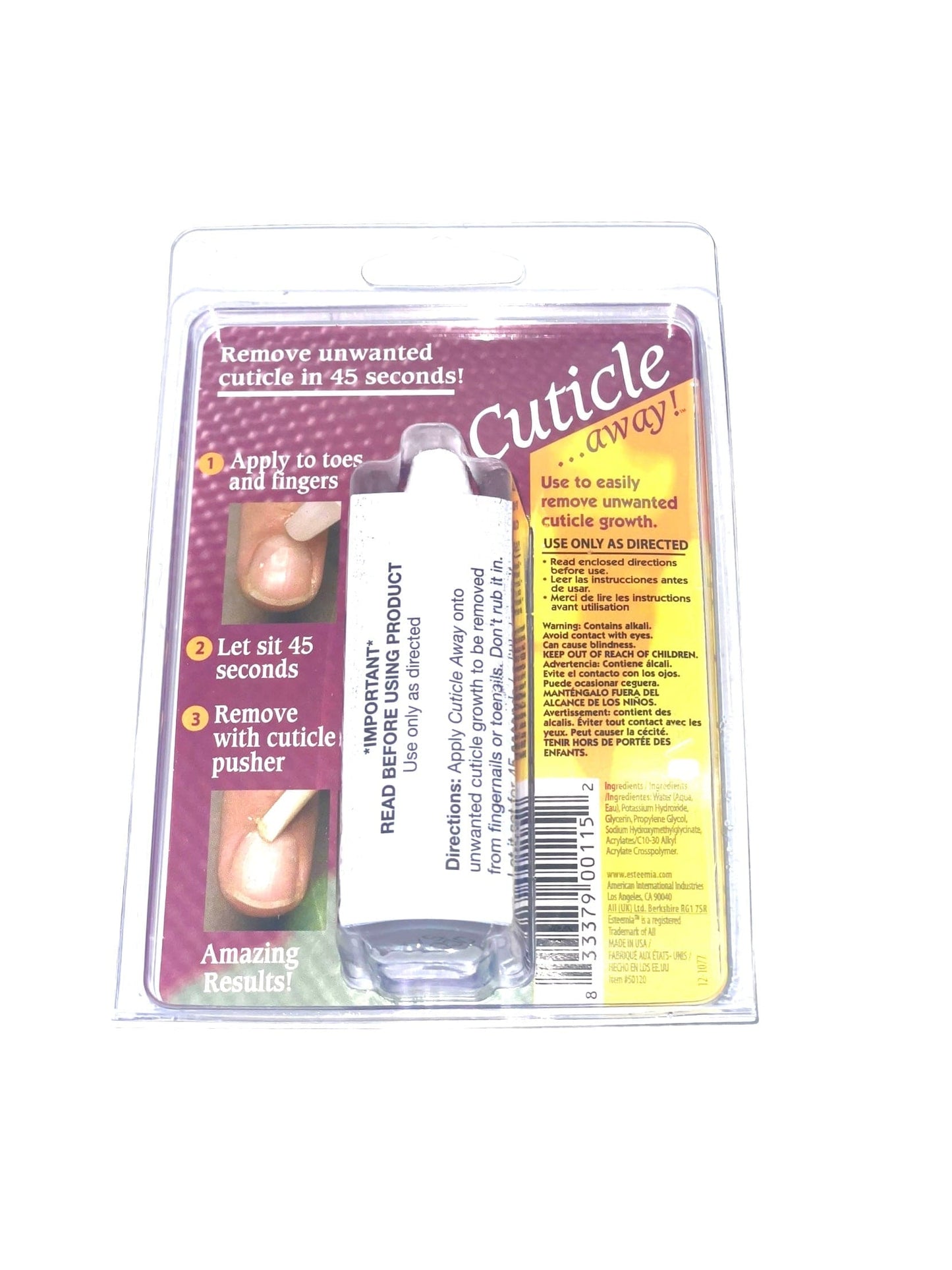 Cuticle Remover Esteemia Cuticle Away Treatment 1 oz Cuticle Remover