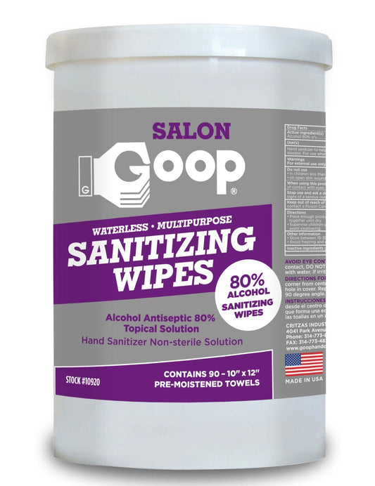 Disinfectant Sanitizing Wipes Salon Goop 80% Alcohol Wipes Sanitizing Wipes