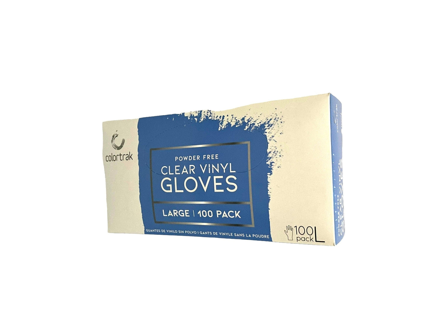 Disposable Gloves Colortrack Powder Free Vinyl Clear Large Gloves 100 pk Disposable Gloves