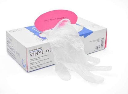 Disposable Gloves Colortrack Powder Free Vinyl Clear Medium 100 pk Disposable Gloves
