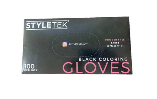 Disposable Gloves Style Tek Vinyl Powder Free Black Gloves Large 100 pk Vinyle Gloves