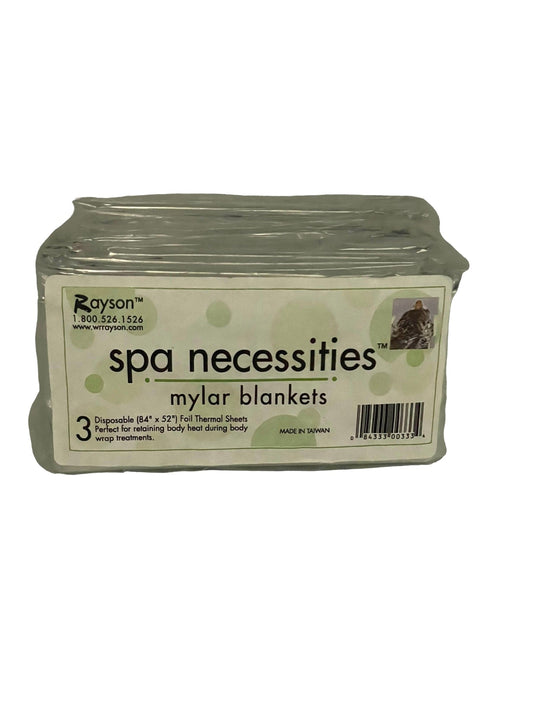 Disposable Mylar Blankets Spa Necessities Foil Thermal Sheets 84"x 52" 3 ct Health & Beauty