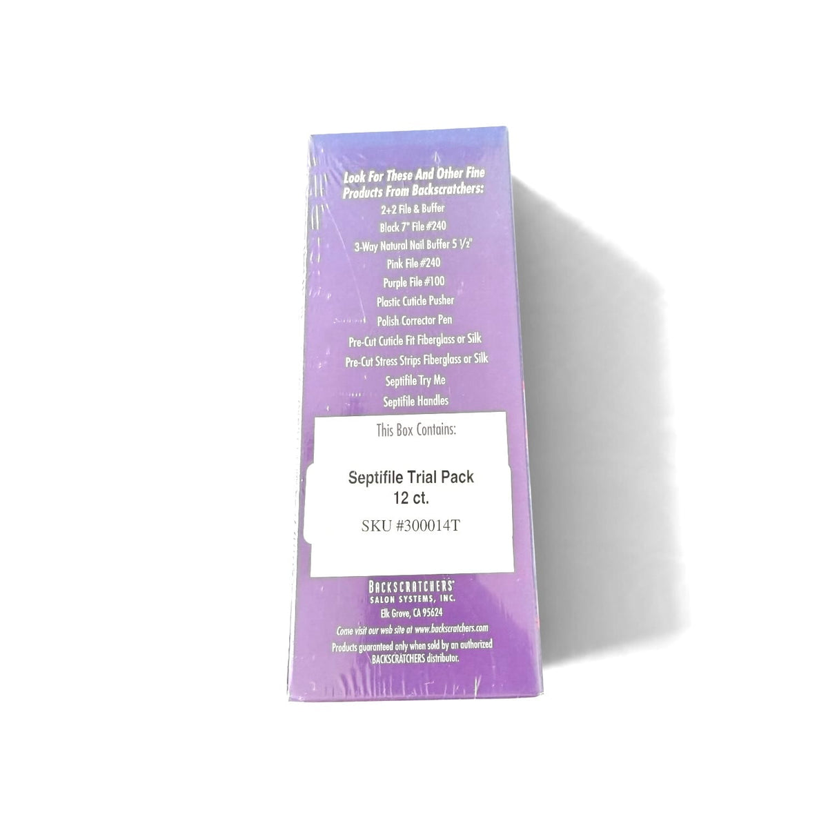 Disposable Nail File Septifile Trail Pack 12 ct. Backscratchers Salon System Nail File