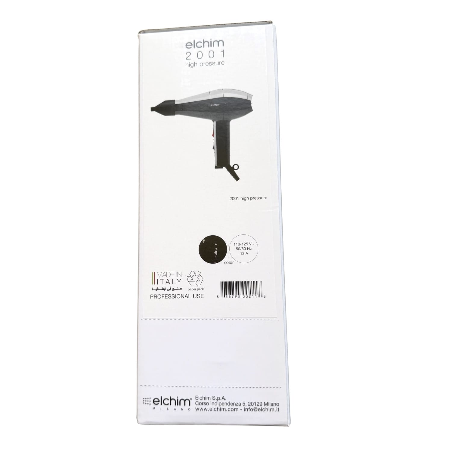 Elchim 2001 Black Professional Hair Dryer Hair Dryers