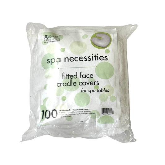 Fitted Face Cradle Covers Spa Tables Disposable 100 pk 13" Cradle Covers