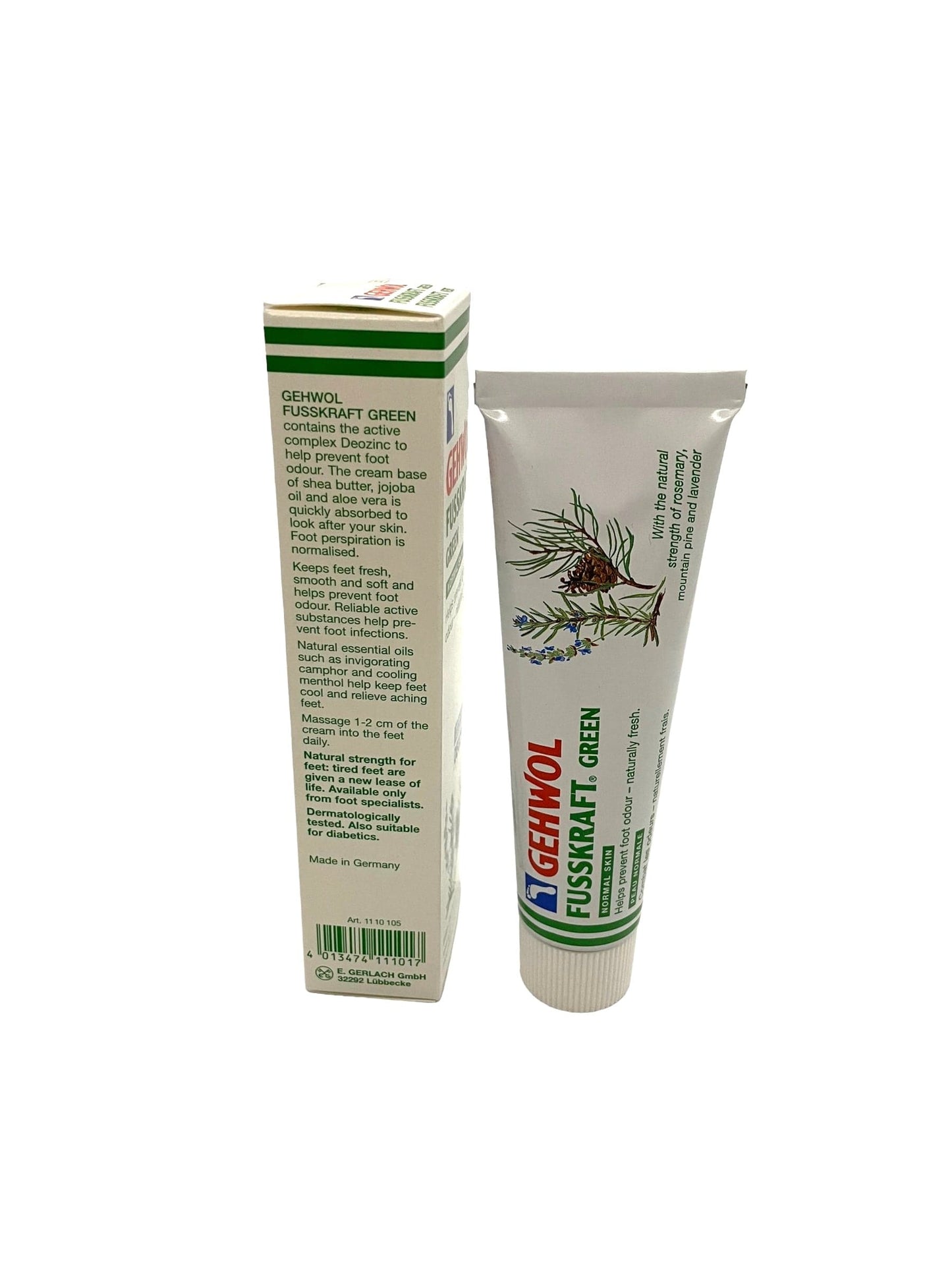 Gehowl Green Foot Cream Fusskraft For Sweaty Feet 2.6 oz