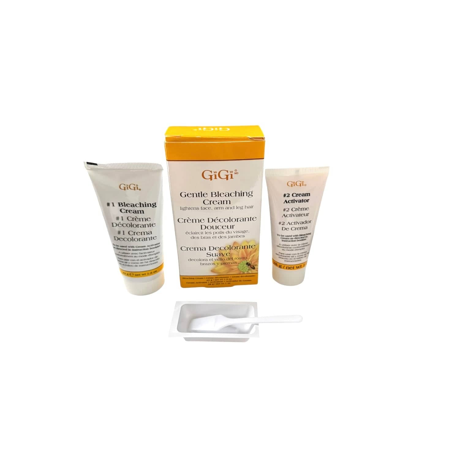 Gigi Gentle Bleaching Cream Lightens Face Arm & Leg Hair 1.5 oz Body Hair Bleach