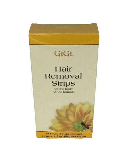 GiGi Hair Removal Strips For The Body Honee Beeswax Formula 12 pk Waxing Kits & Supplies