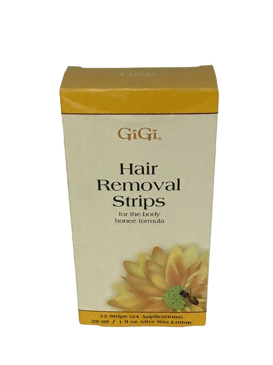 GiGi Hair Removal Strips For The Body Honee Beeswax Formula 12 pk Waxing Kits & Supplies