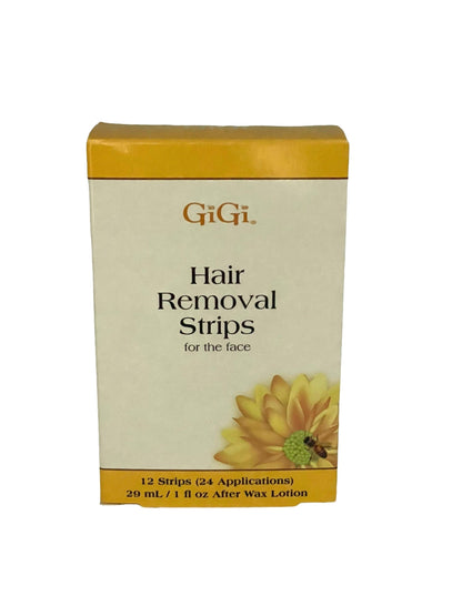 GiGi Hair Removal Strips For The Face Honee Beeswax 12 Strips Body Wax