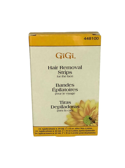 GiGi Hair Removal Strips For The Face Honee Beeswax 12 Strips Body Wax