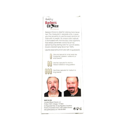 Godefroy Barbers Choice Men Beard & Mustache Color 3 Capsule Kit Hair Color