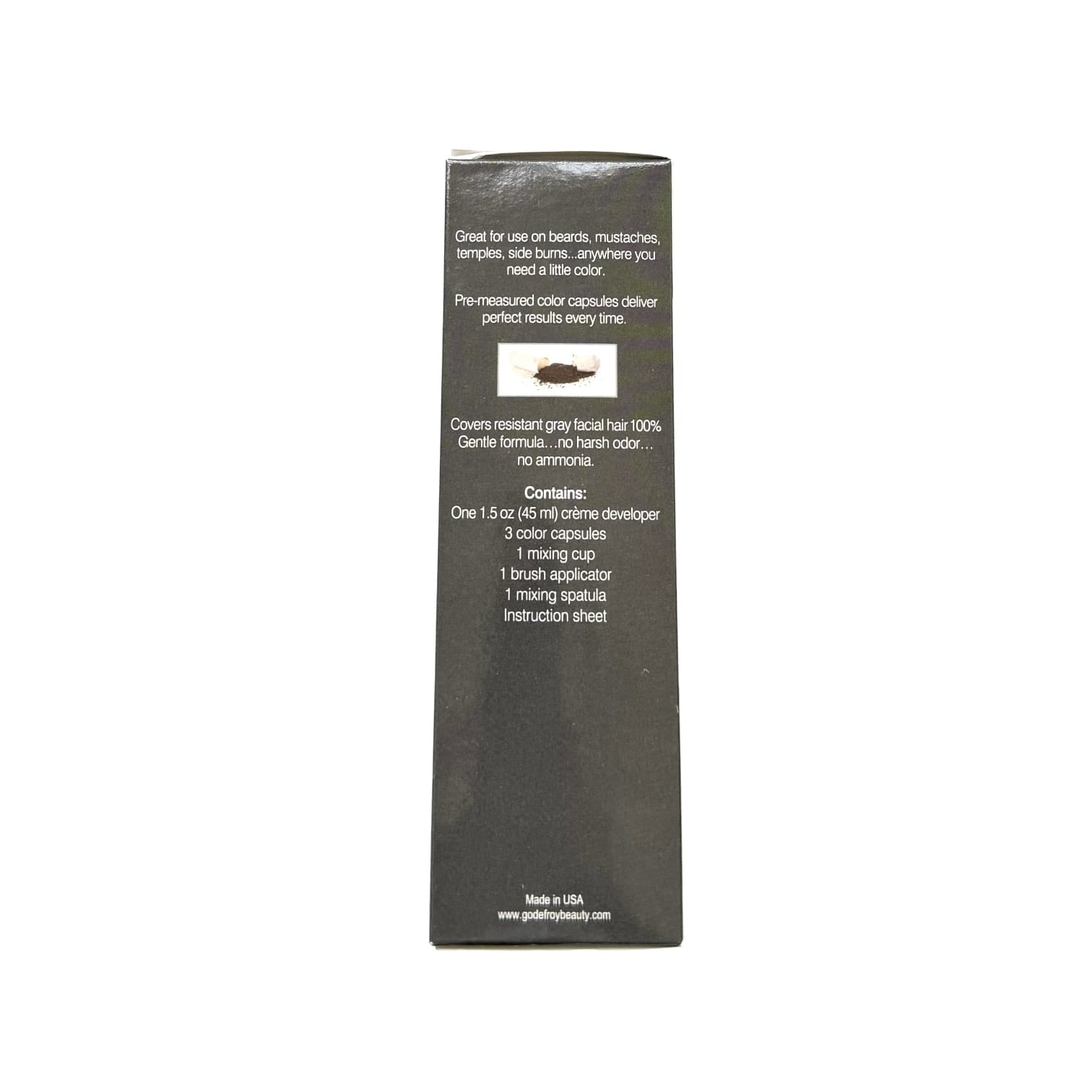 Godefroy Barbers Choice Men Beard & Mustache Color 3 Capsule Kit Hair Color