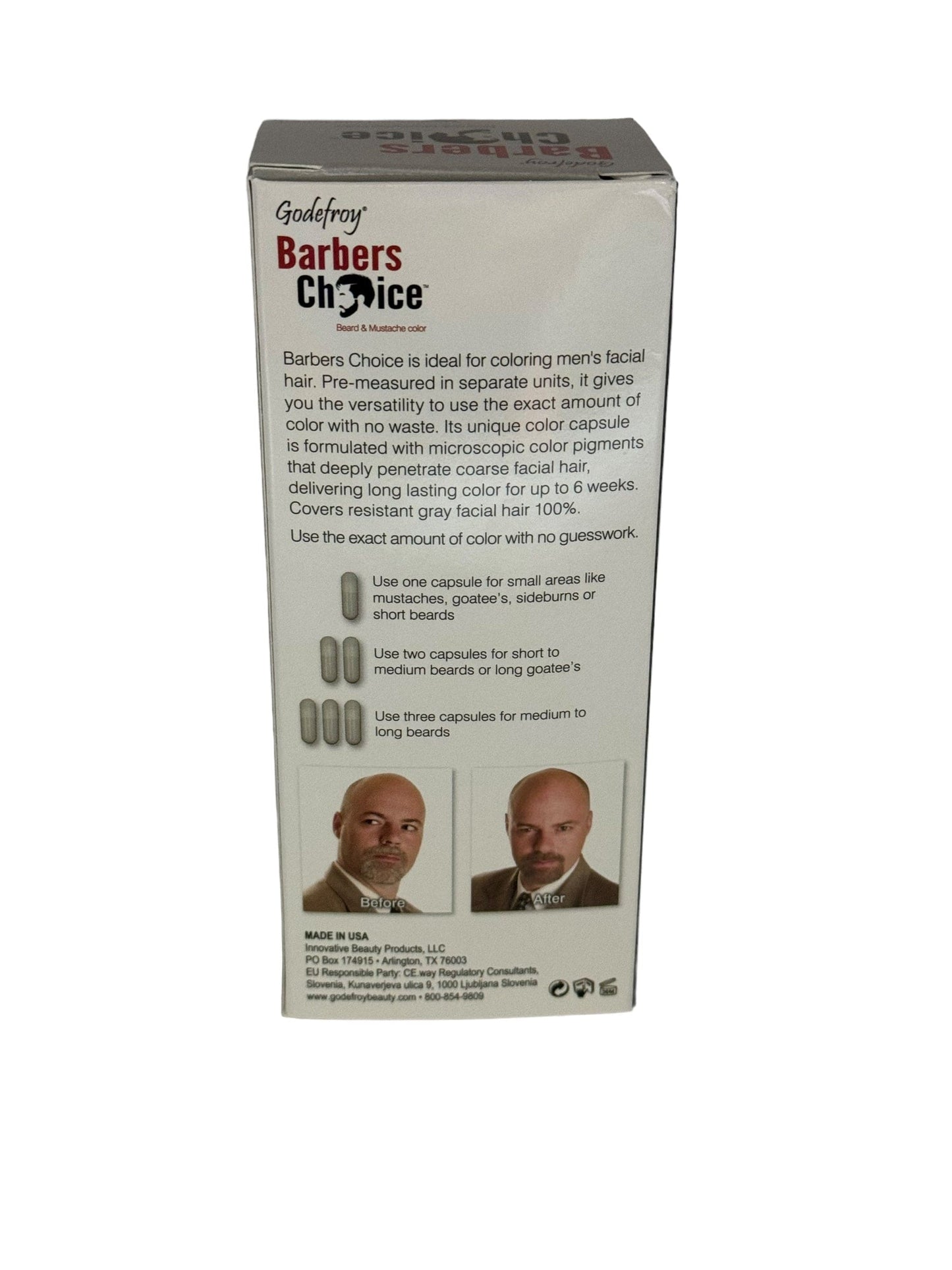 Godefroy Barbers Choice Men Beard & Mustache Color 3 Capsule Kit Hair Color