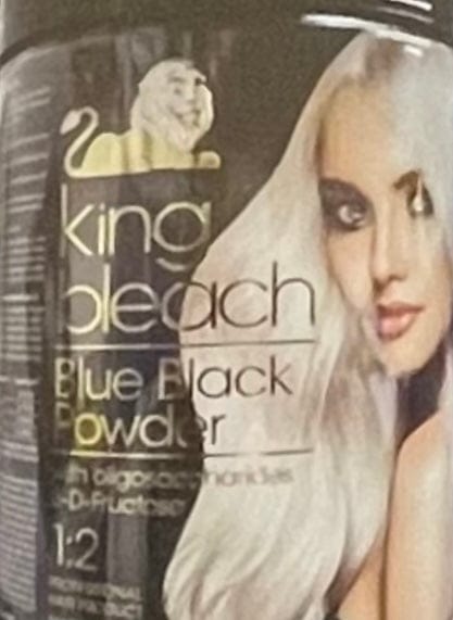 Hair Bleach King Bleach Blue Black Powder Platinum Formula with Plex 16oz Bleach