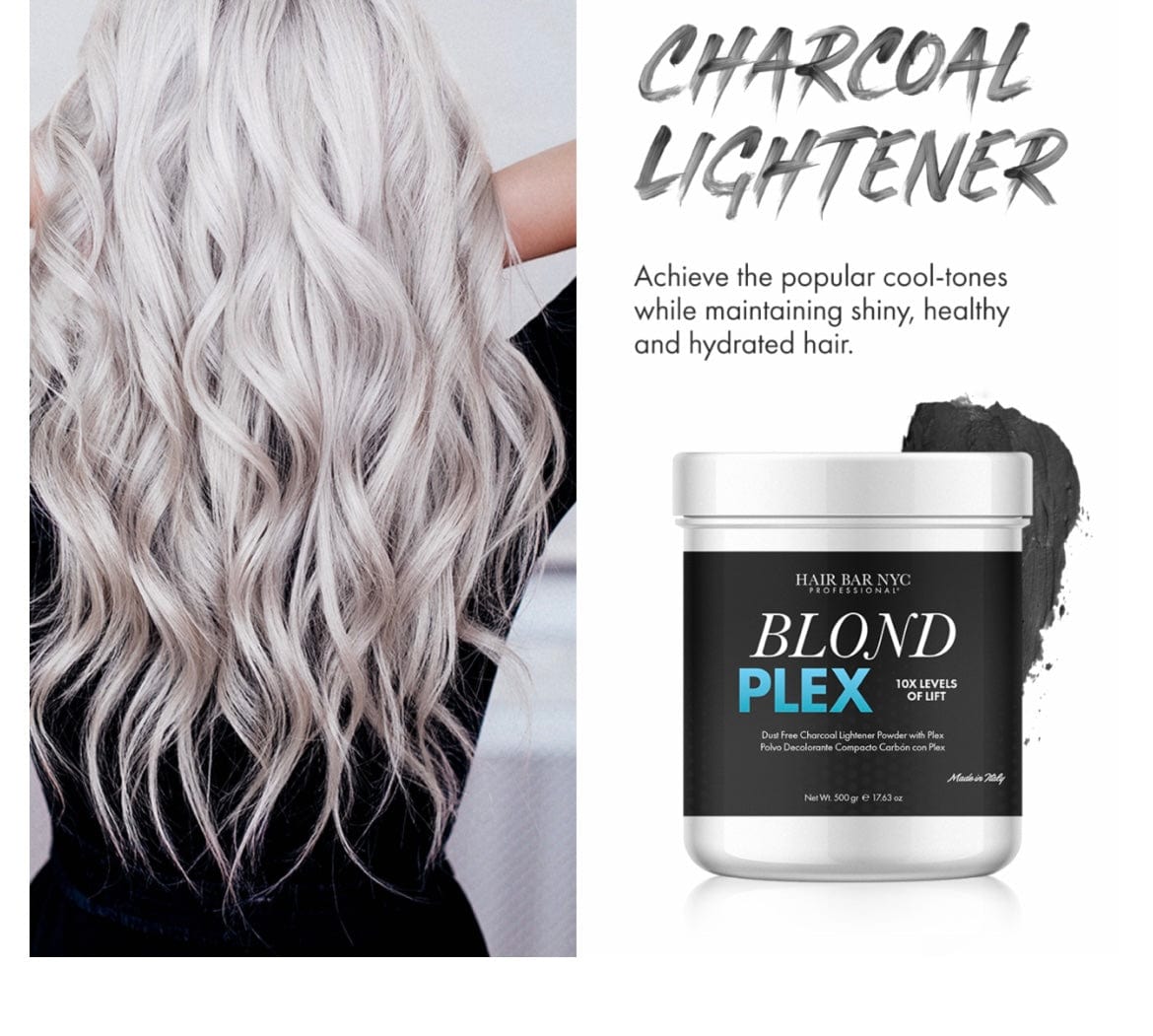 Hair Bleach No Ammonia Blond Plex Violet  or Charcoal 10 Level Lift Bleach