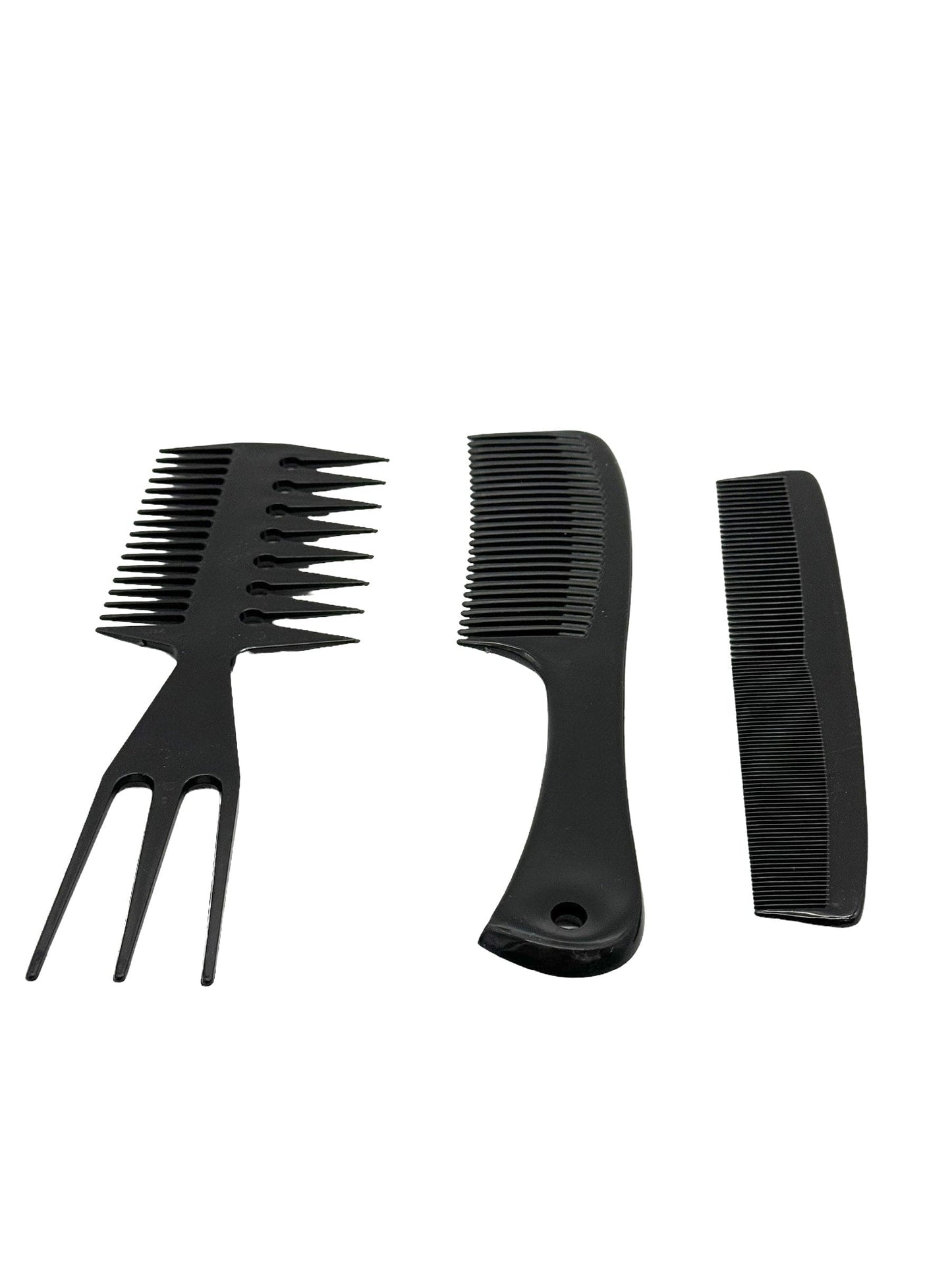 Hair Brush & Combs Pro Styling Kit Black 10 pc Hair Combs