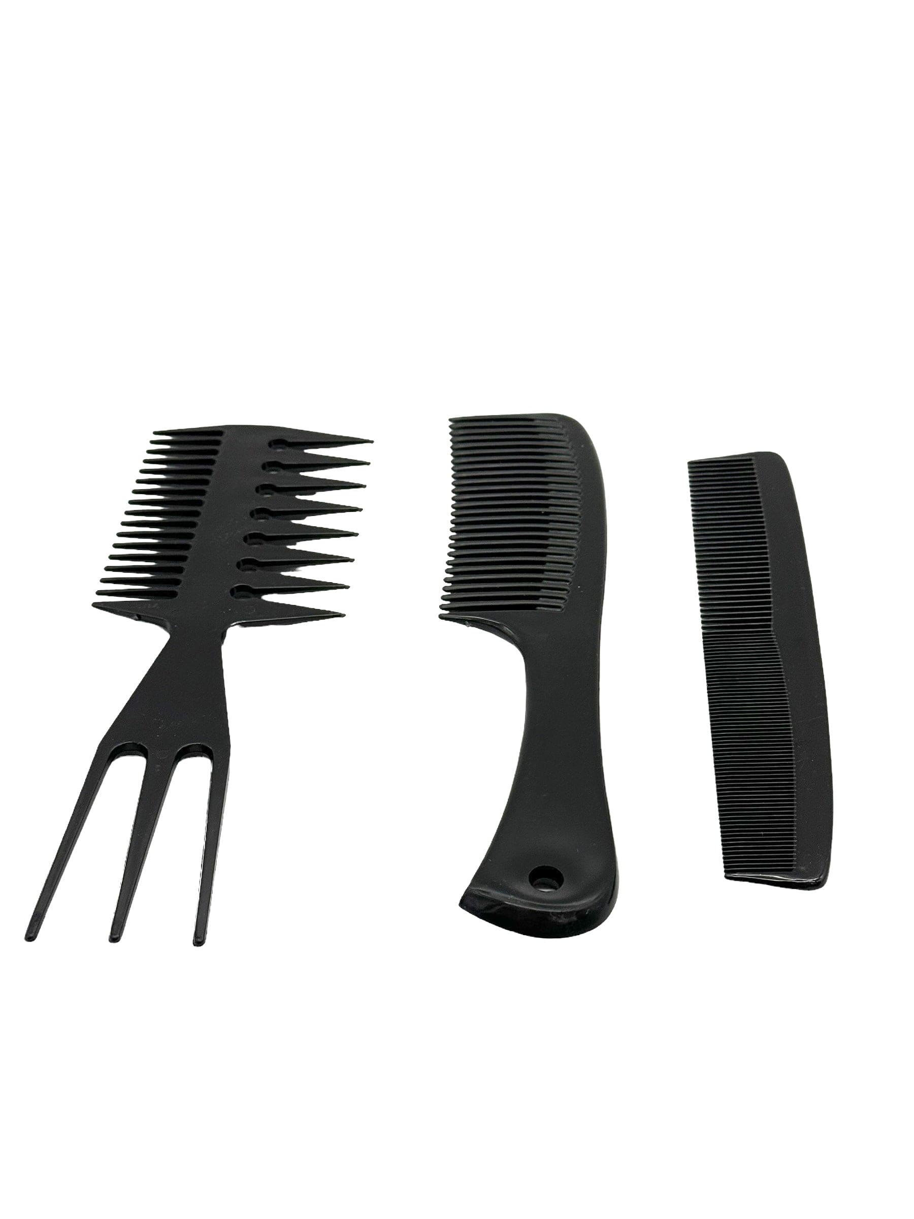 Hair Brush & Combs Pro Styling Kit Black 10 pc Hair Combs