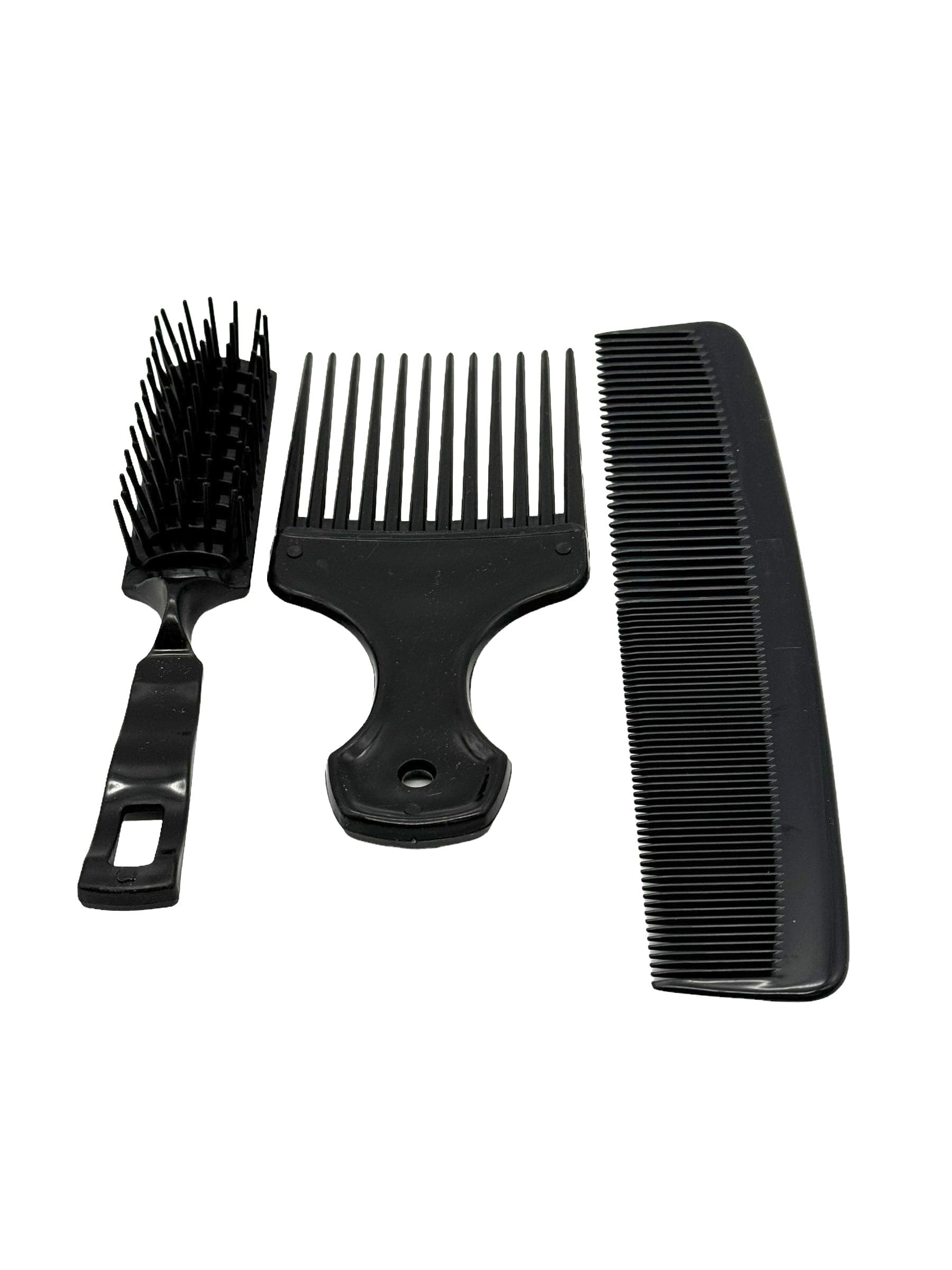 Hair Brush & Combs Pro Styling Kit Black 10 pc Hair Combs