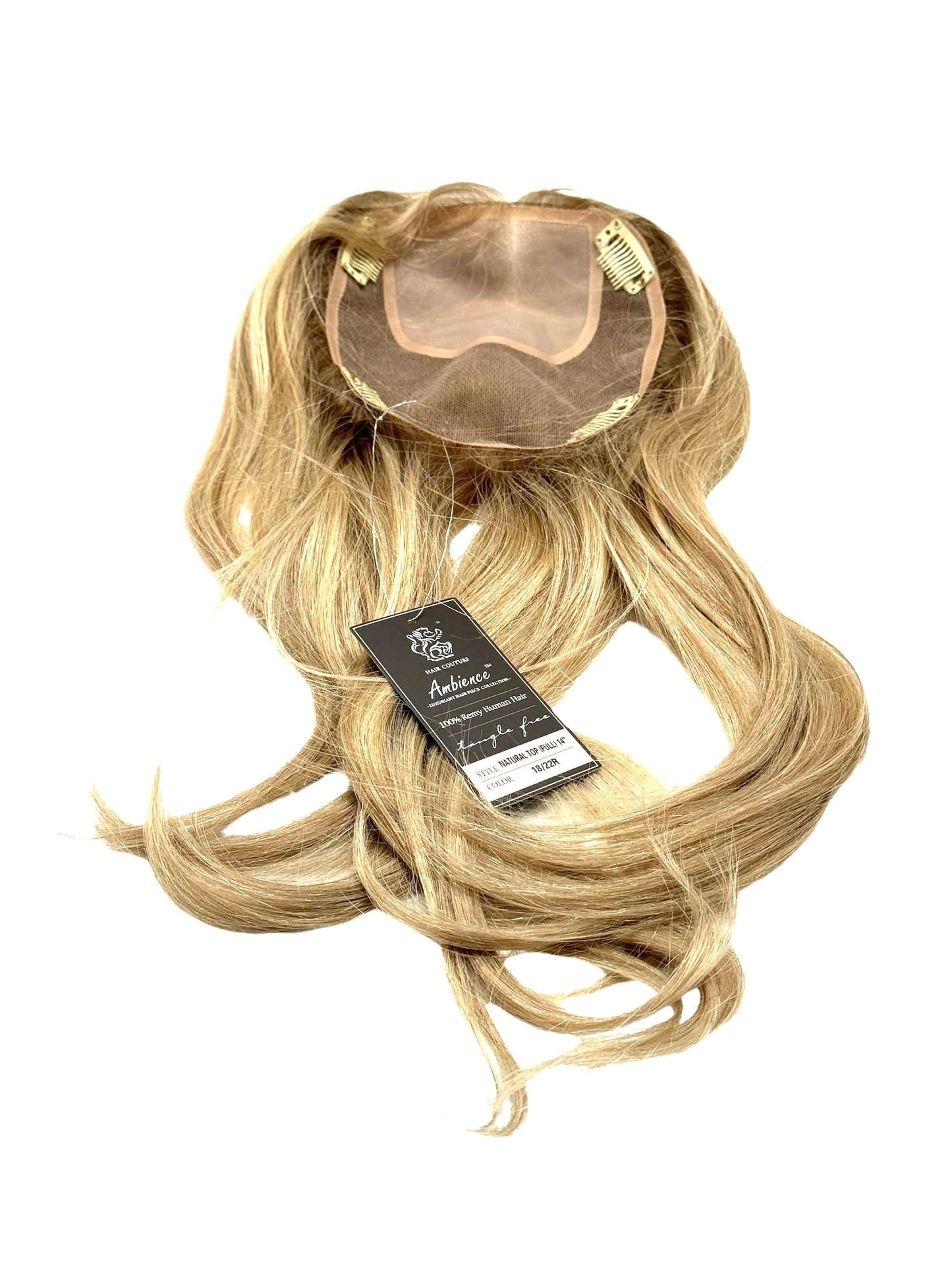 Hair Couture Ambience 100% Human Remy Natural Full Top Hair Piece Clip On Extensions