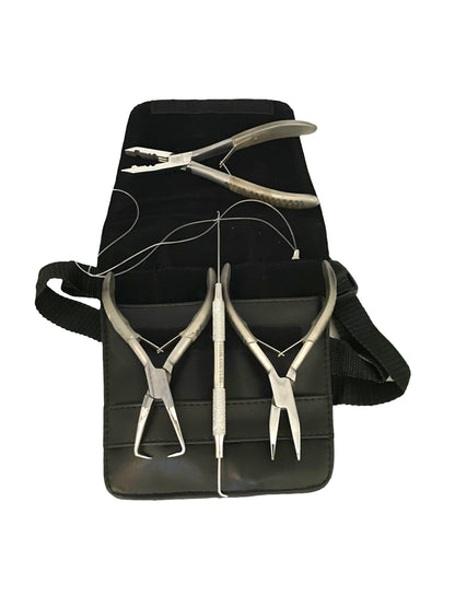 Hair Couture Hair Extensions Tool Kit 5 Piece With Holster Pliers