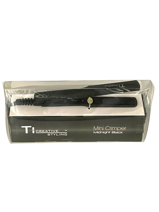 Hair Crimper Iron Ceramic Tourmaline Mini Black