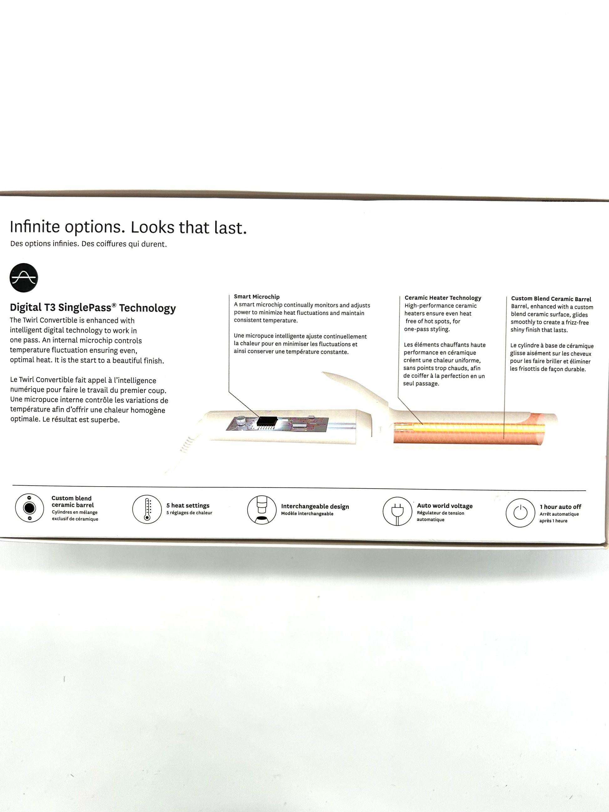 Hair Curling Iron T3 Micro Twirl Ceramic Convertible Iron With