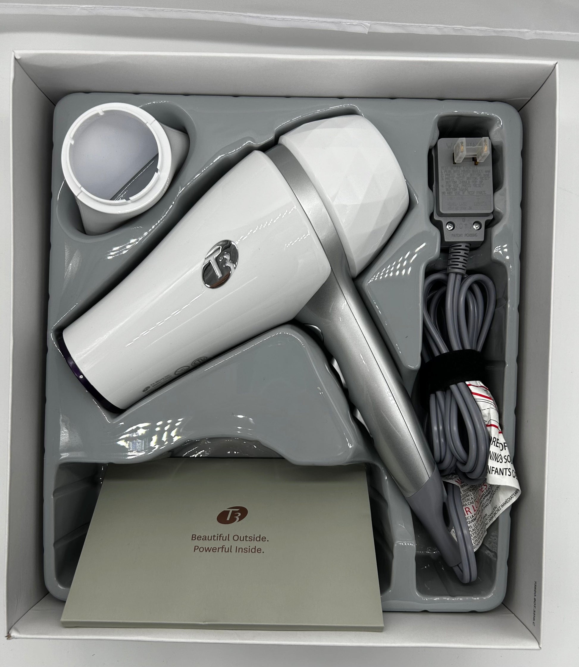 Hair Dryer T3 Micro Featherweight Compact Dryer Dual Voltage (White & Rose Gold) Dryer