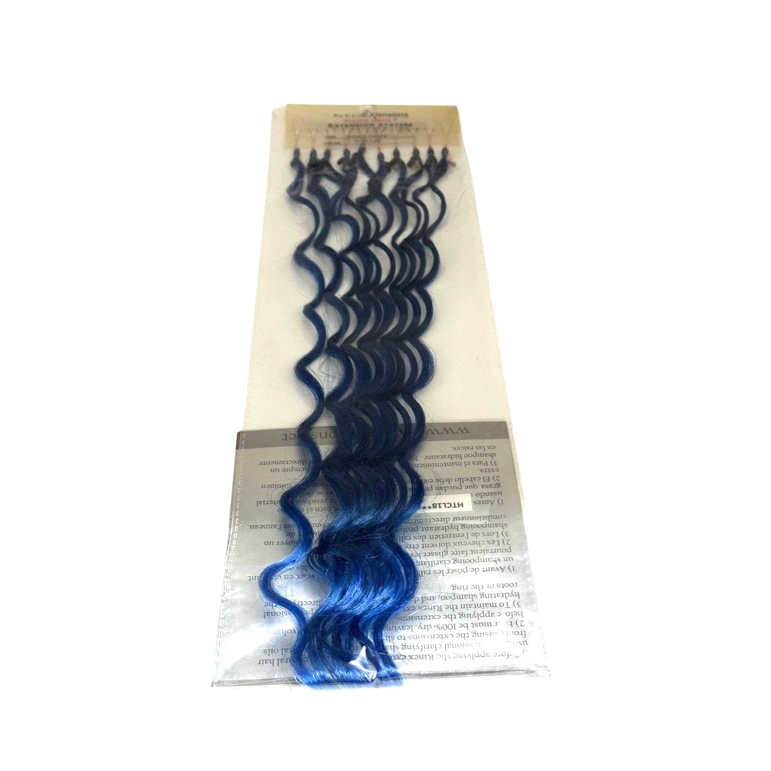 Hair Extensions 100% Remy Human Hair Temple Indian 18" Hair Treats/Neo Rinex Beads On 10 Strands/Sheet Hair Extensions