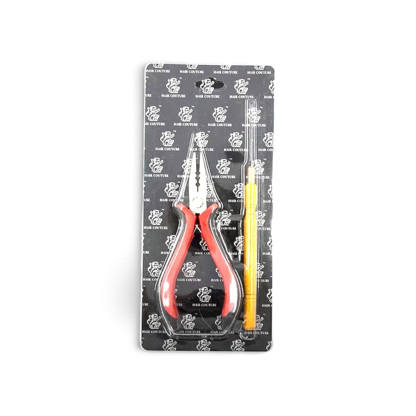 Hair Couture Hair Extensions Red Pliers & Wooden Needle Set Hair Extension Tools
