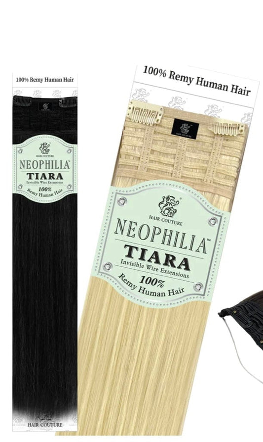 Hair Extensions Tiara Halo Invisible Wire Straight 100% Remy Human Hair Halo Clip In Extension