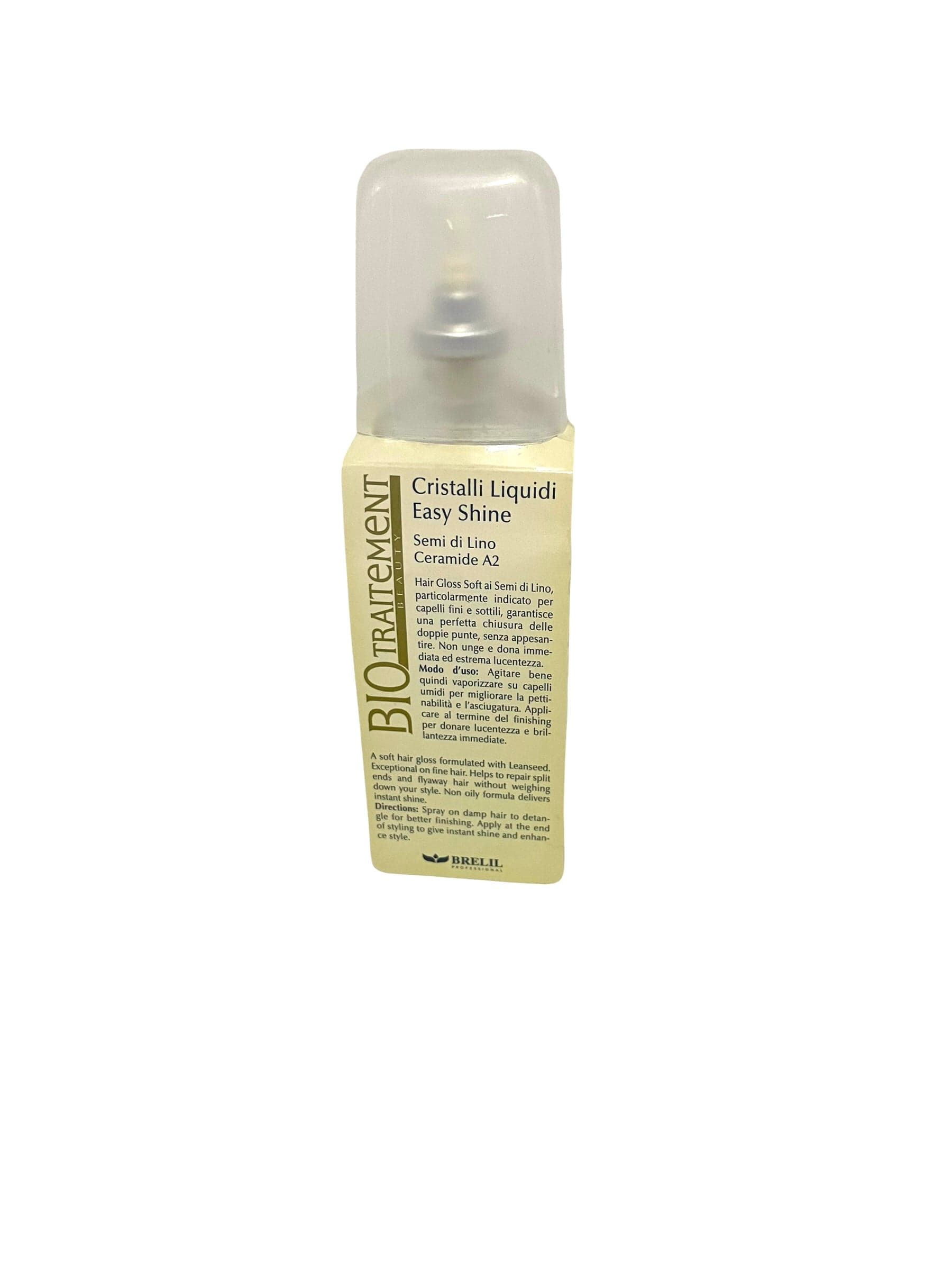 Hair Gloss Oil Bio Treatment Cristalli Liquid Shine with Leanseed 3.38 oz Hair Oil