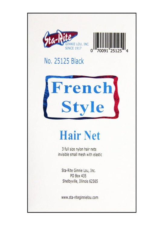 Hair Net Invisible French Style 3 Full Size Nylon Mesh With Elastic Hair Accessories