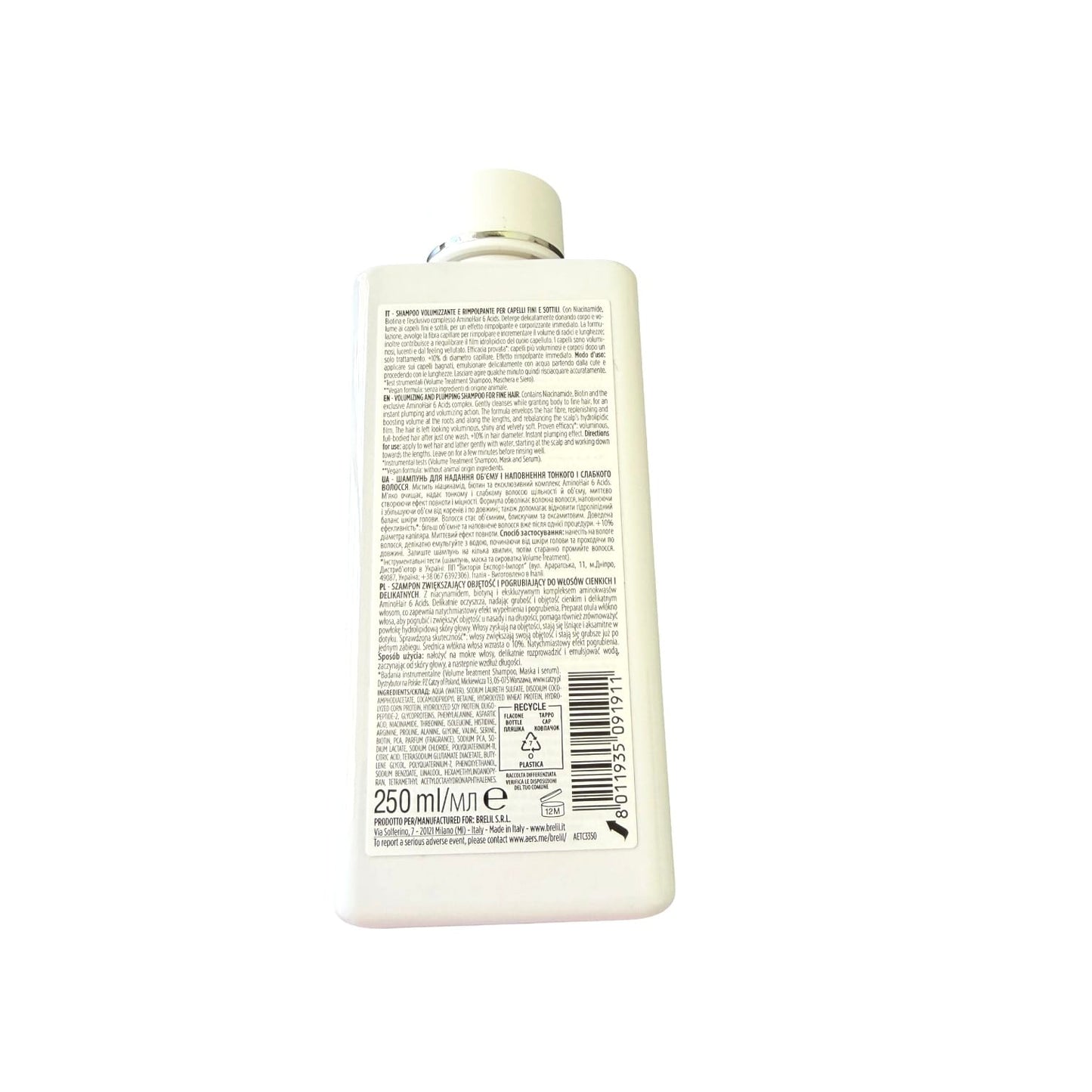 Hair Shampoo Brelil Volumizing & Plumping Shampoo For Fine Hair With Amino Biotin Shampoo