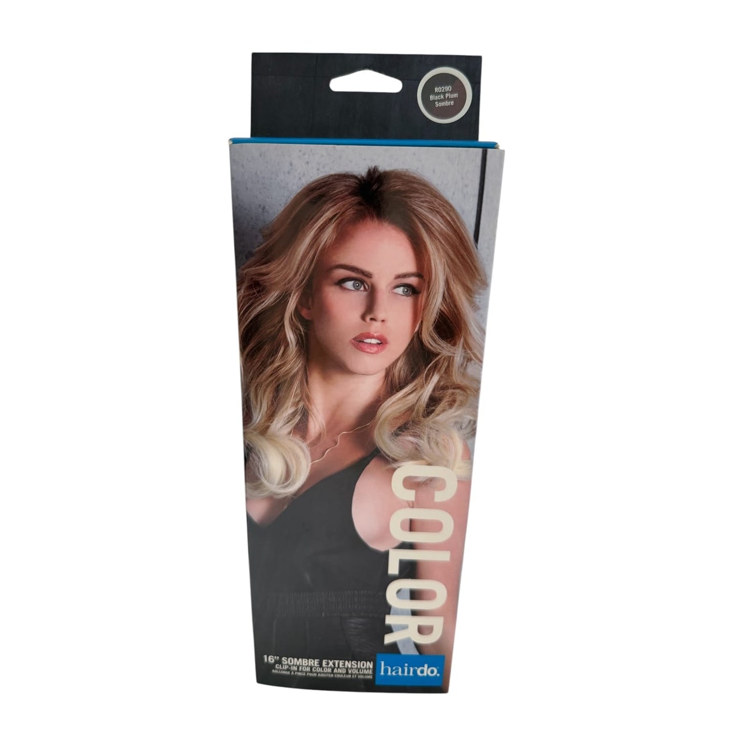 Hair Extension 16" Black Plum Sombre Clip In Synthetic 1 Hairpiece For Color & Volume Hair Extension