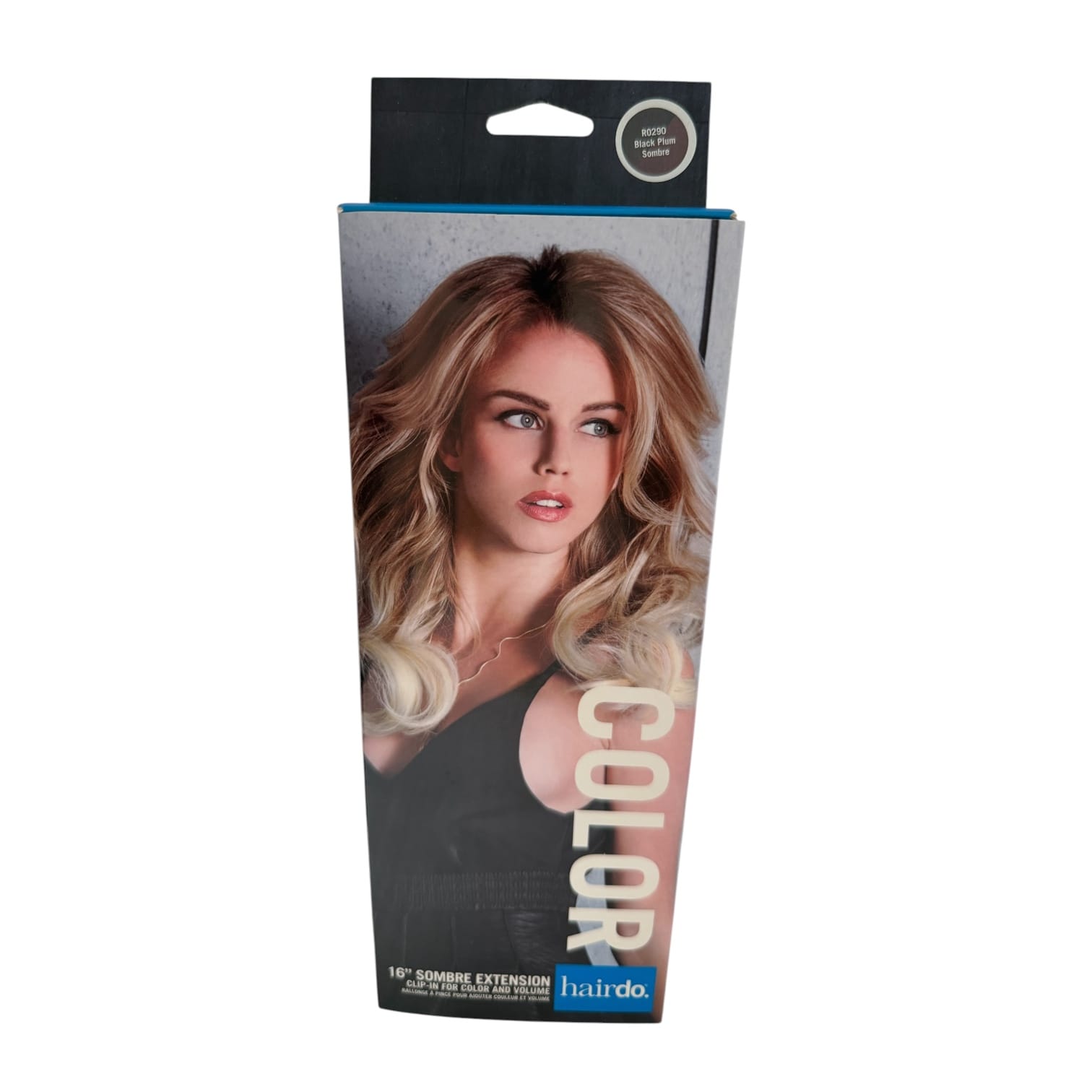 Hair Extension 16" Black Plum Sombre Clip In Synthetic 1 Hairpiece For Color & Volume Hair Extension