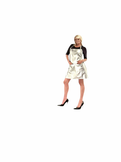 Hairdresser Apron Silver Electric Chrome Finish Aprons