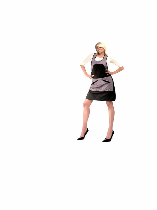 Hairdresser Apron Zip It Charcoal/Black Aprons