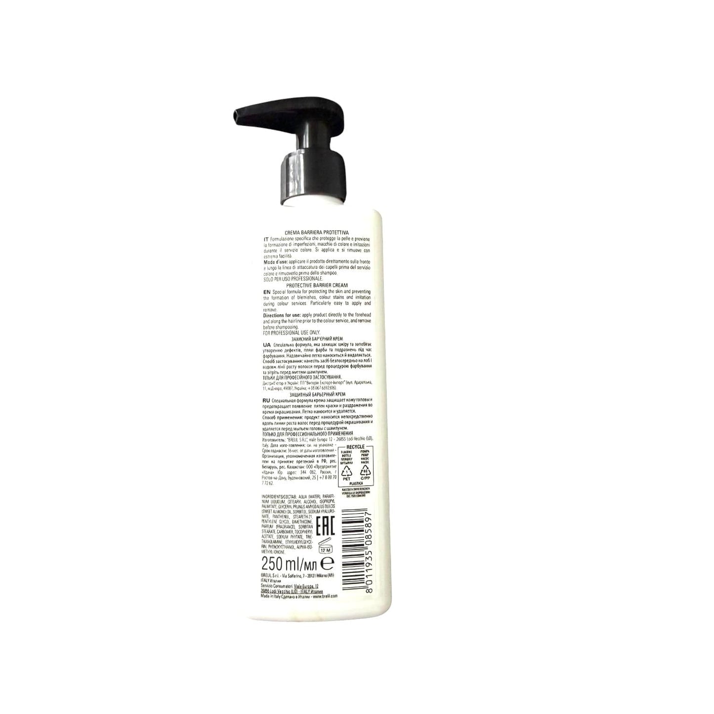 Color Block System KF1.1 Protective Barrier Cream Keraforce Brelil Professional 8.45oz