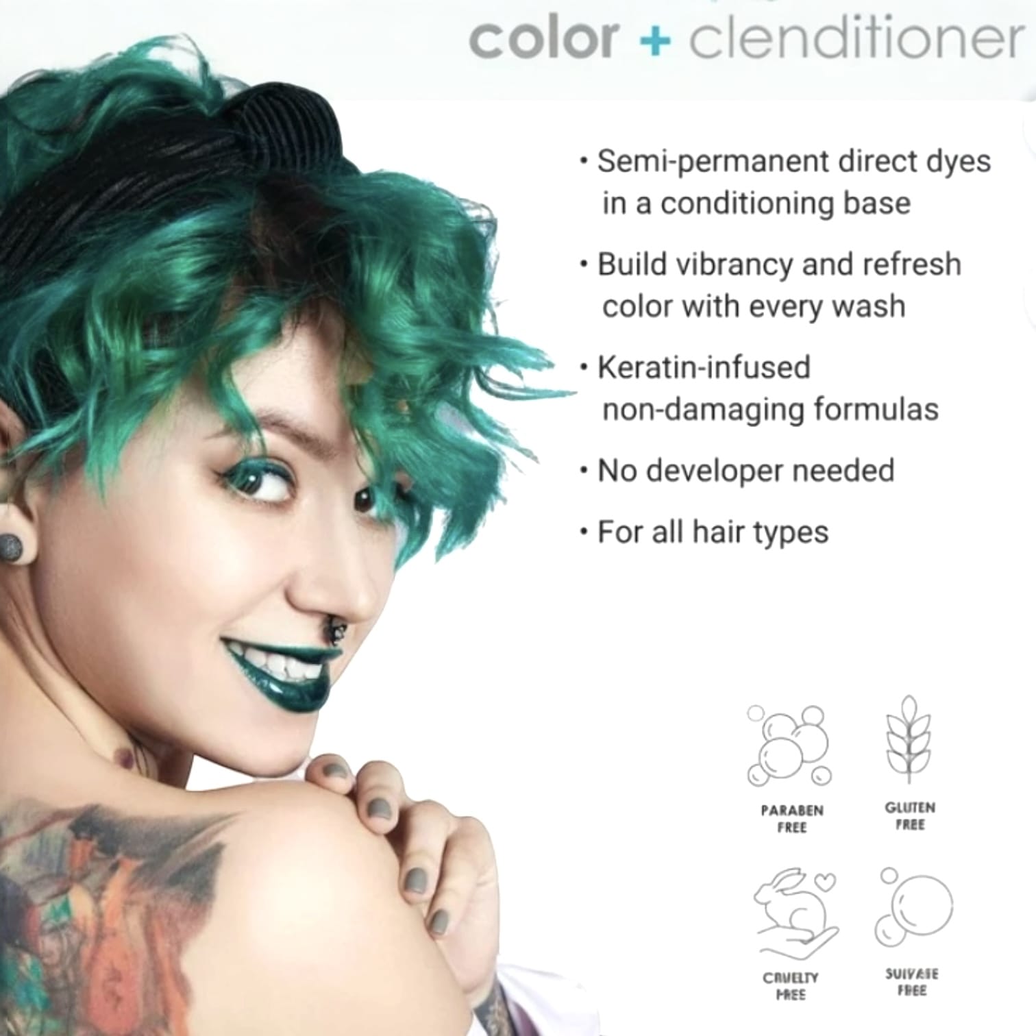 Keracolor Emerald Color Shampoo + Clenditioner 12oz Shampoo & Conditioner