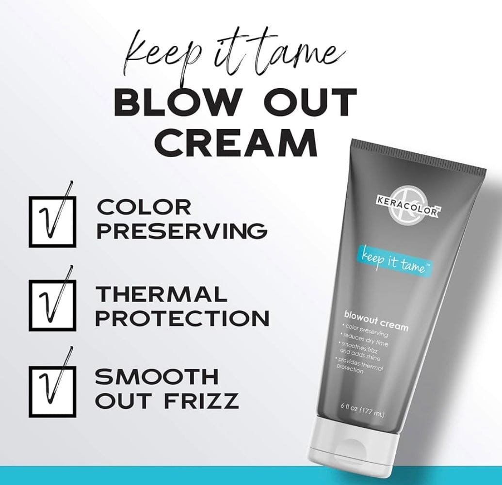 Keracolor Keep It Tame Blowout Cream Tube 6oz Hair Blowout Cream