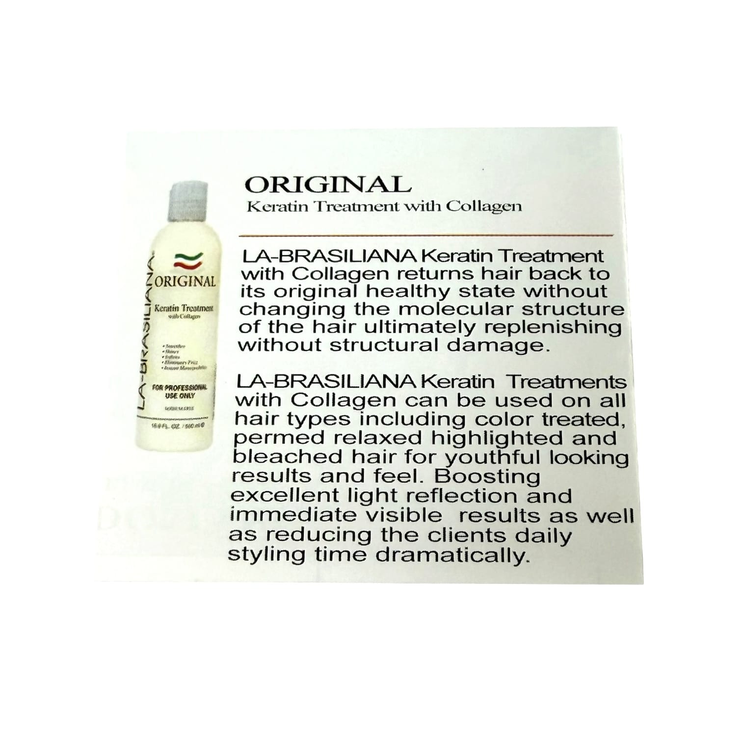 Labrasiliana Original Keratin Treatment with Collagen 16.9 oz Keratin Treatment