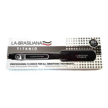 Labrasiliana Titanio Keratin Flat Iron 1 1/4” Hair Straightener 450F Flat Iron