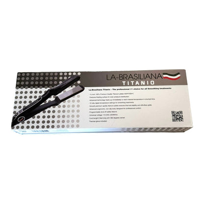 Labrasiliana Titanio Keratin Flat Iron 1 1/4” Hair Straightener 450F Flat Iron
