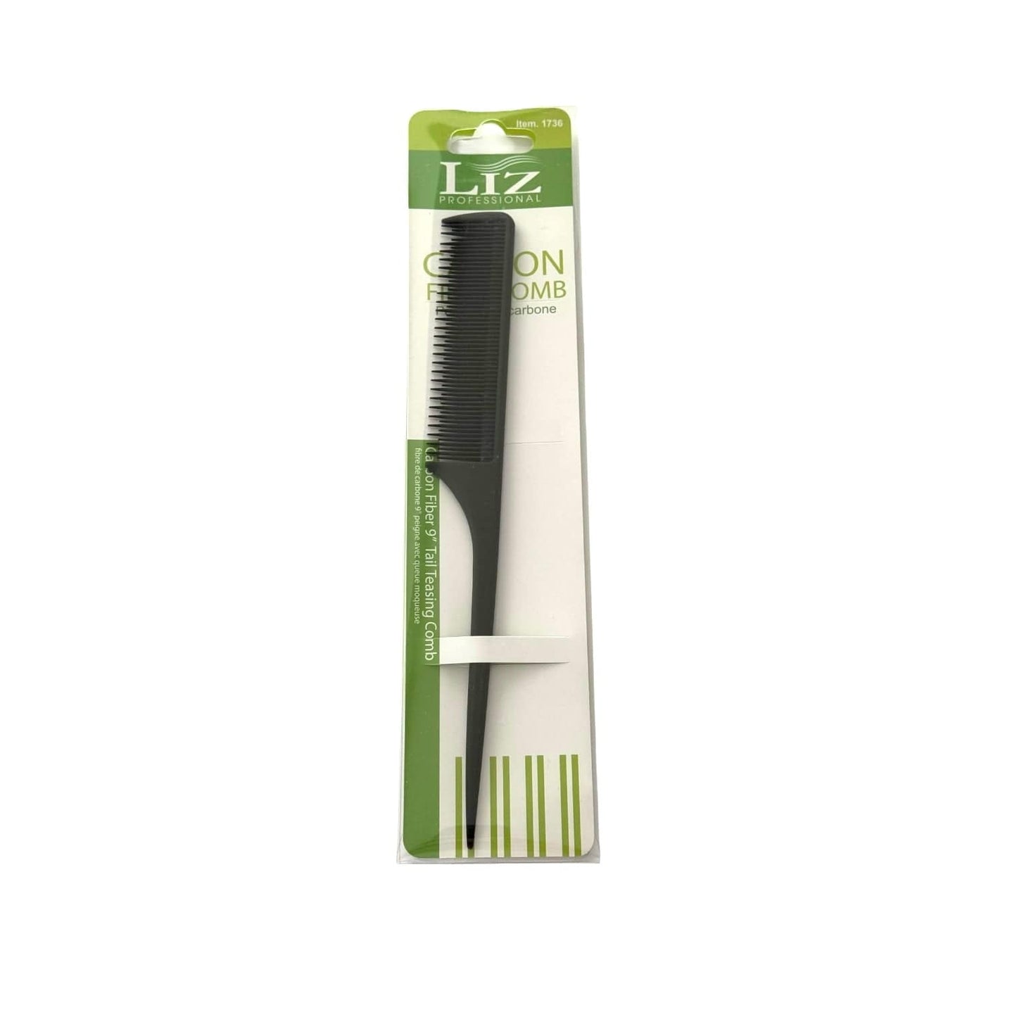 Liz Carbon Tail Comb 9" Carbon Comb