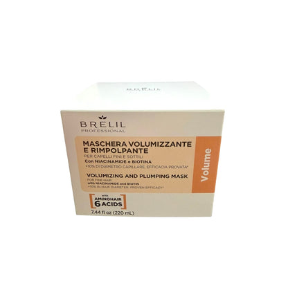 Volume & Plump Hair With Amino & Bitotin Brelil Shampoo, Mask & Serum For Fine & Thinning Hair